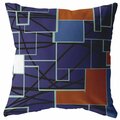 Homeroots 26 in. Navy Puzzle Piece Indoor & Outdoor Zippered Throw Pillow 413000